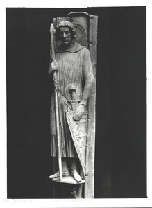 St. Theodore kledd som en ridder, relieffskjæring, ca. 1230 av French School