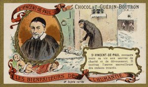 St Vincent de Paul , fransk prest (chromolitho) av French School