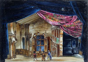 Scenografi for akt II av La Juive, første gang fremført på Paris-operaen 23. februar 1835, (wc på papir) av French School
