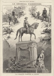 Statue av den franske generalen og kolonialguvernøren Louis Faidherbe reist i Lille av French School