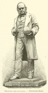 Statuer av lærde, Pierre-Paul Broca (gravering) av French School