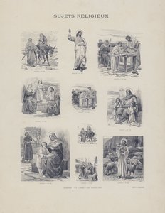 Religiøse emner (gravering) av French School