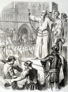 Torment of the Templars (1314) - i "Histoire de France" av L.-P. Anquetil av French School