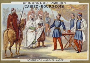 Overgivelse av Abdelkader til franskmennene, Algerie, 1847 av French School