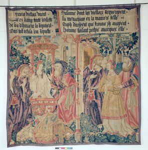 Susanna og de eldste, sentralpanel fra historien om Susanna av French School