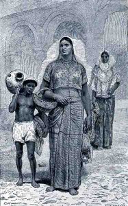 Tehuantepec Women, fra The Ancient Cities of the New World, av Claude-Joseph-Desire Charnay, pub. 1887 av French School