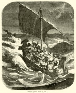 Tempete apaisee (gravering) av French School