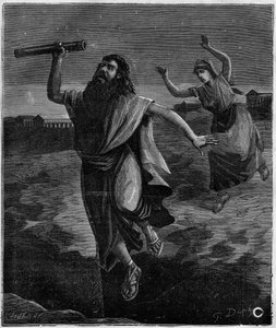 Thales of Miletus matematiker og gresk filosof (625 f.Kr. - 546 f.Kr.): "Han så ikke en åpen grop under føttene og lot seg avkjøle" av French School
