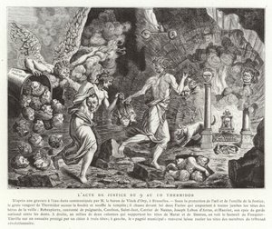 The Act of Justice of 9-10 Thermidor (27.-28. juli 1794) av French School