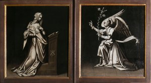 Kunngjøringen. Triptyk av Aubery av French School