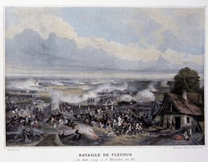 Slaget ved Fleurus i 1794 - i "" Battles Napoleonic"", slutten av 1800-tallet av French School