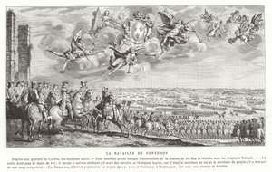 Slaget ved Fontenoy, den østerrikske arvefølgekrigen, 1745 av French School