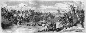 Slaget ved Kortrijk (Slaget ved Golden Spurs) mellom kongen av Frankrike og den flamske kommunale militsen 11. juli av French School