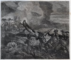 Slaget ved Loano fant sted 23.–24. november 1795 under krigen mot den første koalisjonen - New National Encyclopedia av Maurice La Charest - 1870 - av French School