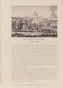 Slaget ved Wagram 6. juli 1809 (litho) av French School