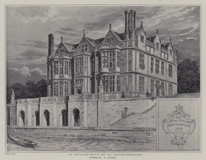 Den britiske kongelige paviljongen på Exposition Universelle 1900, Paris (litho) av French School