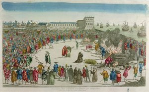 The Burning (farget gravering) av French School