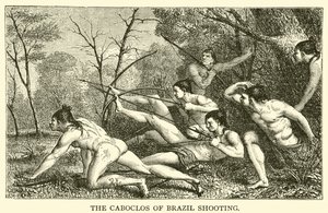 The Caboclos of Brazil Shooting (gravering) av French School
