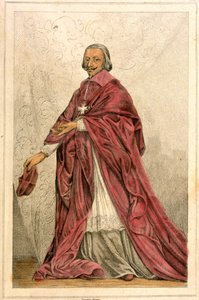 The Cardinal of Richelieu (1585- 1642) - Engraving 19th century. av French School