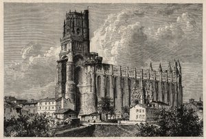Katedralen Basilica of Saint Cecilia - katedralen i albi - av French School