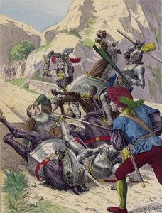Chevalier de Bayard forsvarte alene Garigliano-broen i Italia mot spanjolene av French School