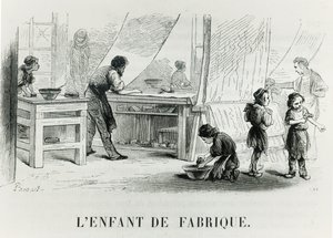 Fabrikkens barn, ca. 1842 av French School