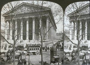La Madeleine-kirken, Paris, stereoskopisk utsikt, ca. 1860-70 av French School