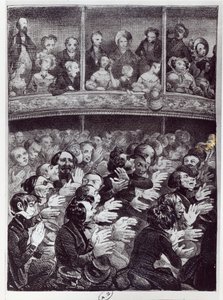 The Claque i aksjon, ca. 1830-40 av French School