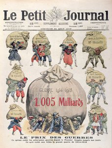 The Cost of Wars fra Napoleon-perioden til 1. verdenskrig, forside av Le Petit Journal, 31. august 1919
