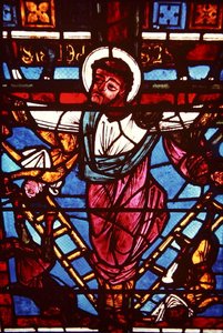 The Crucifixion of St. Peter, from the Crucifixion Window, 1150-70 av French School