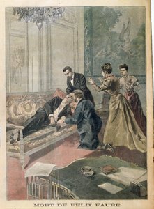 Felix Faures død (1841-99) fra Le Petit Journal, 26. februar 1899 av French School