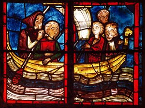 The Departure for Jerusalem, fra historien om St. Mary av Egypt i Chapelle de la Sainte-Croix av French School