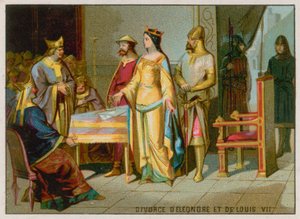 Skilsmissen til Eleanor av Aquitaine og Louis VII av French School