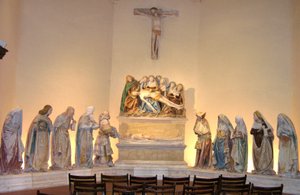 Die Grablegung, 1490 (bemalter Stein)