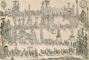 Henri IVs (1553-1610) inntog i Lyon, 4. september 1595 av French School