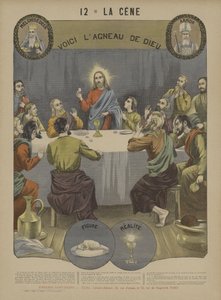 Eukaristien (farge litho) av French School