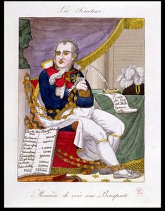 Den tidligere senatoren, karikatur av rikdommene og korrupsjonen under Napoleon av French School