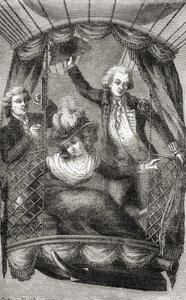 Den første ballongoppstigningen i England, 15. september 1784, fra 