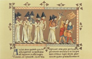 Flagellantene ved Doornik i 1349, kopi av en miniatyr fra Chronicle of Aegidius Li Muisis av French School