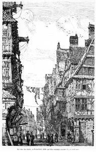 Frankfurt Judengasse, ca. 1860-70 av French School