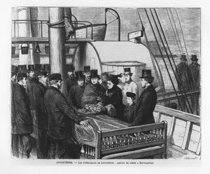 The Funeral of David Livingstone: Ankomst av liket hans i Southampton av French School
