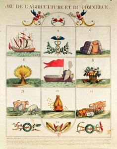 The Game of Agriculture and Commerce, slutten av 1700-tallet av French School