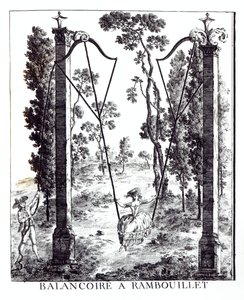 Hageswingen ved Rambouillet, fra Details des Nouveaux Jardins a la Mode av George Louis le Rouge, utgitt 1775-78 av French School
