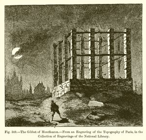 Gibbet av Montfaucon av French School
