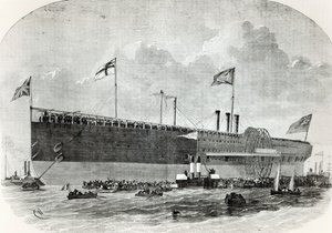 The Great Eastern, illustrasjon fra Le Nouvel Illustre, 1867 av French School