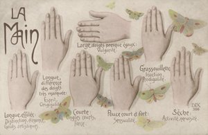 Hånden (farge litho) av French School