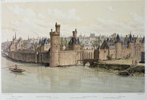 The Hotel and the Tower of Nesles i 1380 - i "Paris gjennom tidene", sent på 1800-tallet av French School