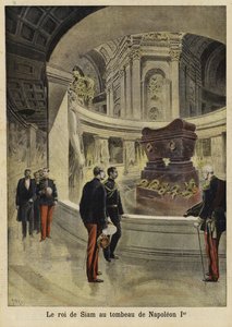 Kongen av Siam besøker graven til Napoleon I, Paris, 1897 av French School