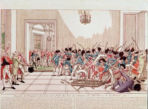 Ridderne av Aggard avvæpnet etter ordre fra kongen ved Tuileries-palasset 28. februar av French School