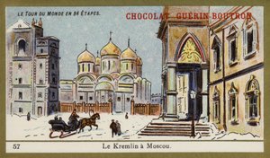 Kreml i Moskva (chromolitho) av French School
